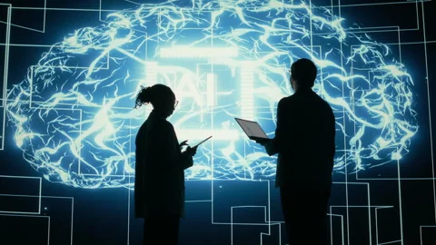 Implementing AI guardrails, devices and engineering team Stock Footage 329945628