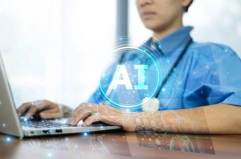 Implementing AI for patient data allows doctors to streamline administrativ.. Stock Photos
