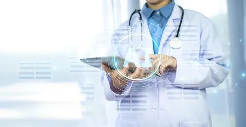 Implementing AI for patient data allows doctors to streamline administrativ.. Stock Photos