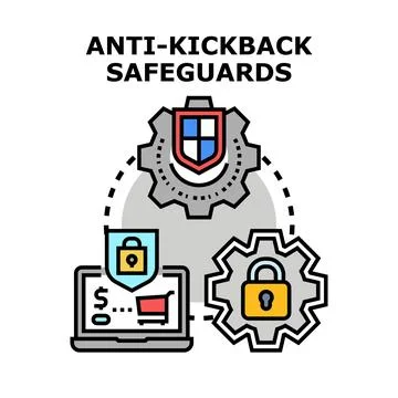 Implementing anti kickback safeguards protecting financial integrity Stock Illustration