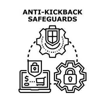 Implementing anti kickback safeguards protecting financial integrity Stock Illustration