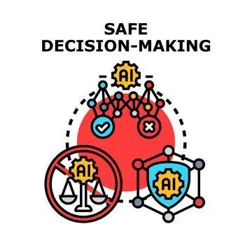 Implementing artificial intelligence for safe decision making process 스톡 일러스트