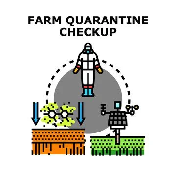 Implementing biosecurity protocols for agricultural quarantine checkup Stock Illustration
