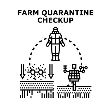 Implementing biosecurity protocols for agricultural quarantine checkup Stock Illustration