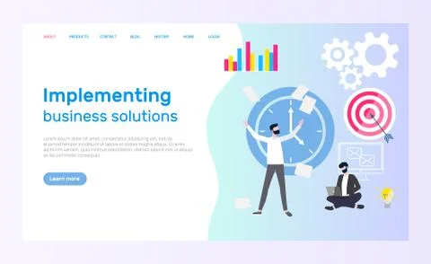 Implementing Business Solution and Technologies イラスト素材