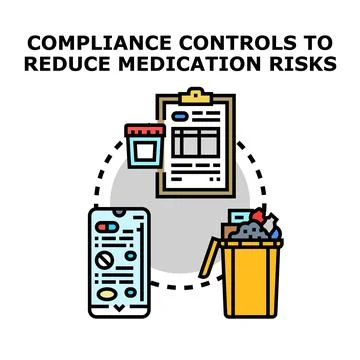 Implementing compliance controls for reducing medication related risks Stock Illustration
