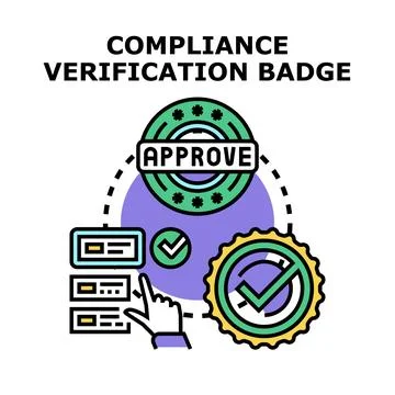 Implementing compliance verification and quality approval process Stockillustratie