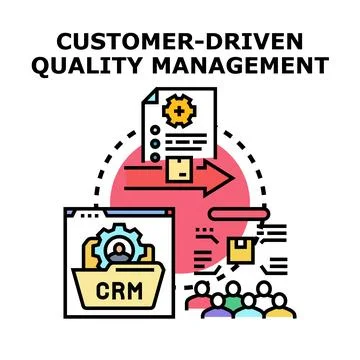 Implementing customer driven quality management process 스톡 일러스트