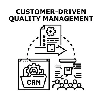 Implementing customer driven quality management process Stock Illustration