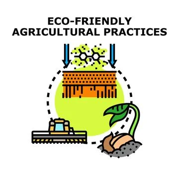 Implementing eco friendly agricultural practices for sustainable farming sy.. Stock Illustration
