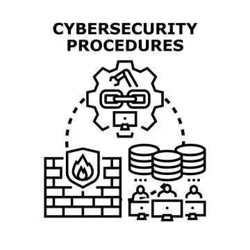 Implementing effective cybersecurity procedures for data protection Stock Illustration