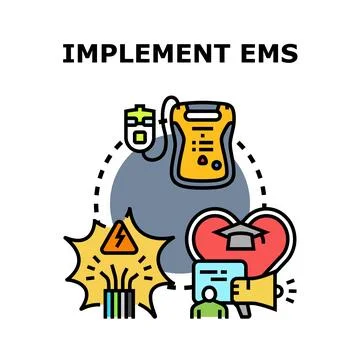 Implementing an energy management system concept Stock Illustration