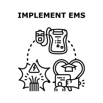Implementing an energy management system concept Stock Illustration