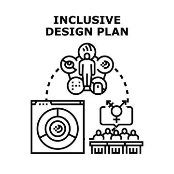 Implementing inclusive design planning for diverse user needs Stock Illustration