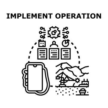 Implementing operation process planning with remote project management イラスト素材