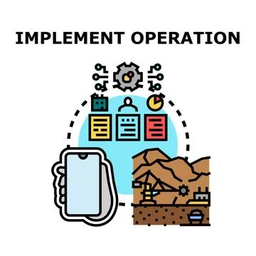 Implementing operation process planning with remote project management Stock Illustration