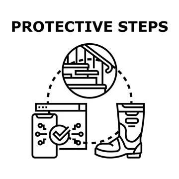 Implementing protective steps for personal and digital safety Stock Illustration