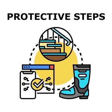Implementing protective steps for personal and digital safety Иллюстрация