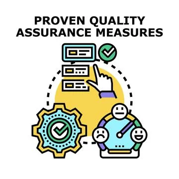 Implementing proven quality assurance measures and feedback Stock Illustration