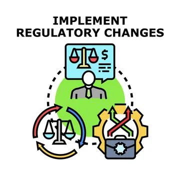 Implementing regulatory changes vector concept illustration Stock Illustration