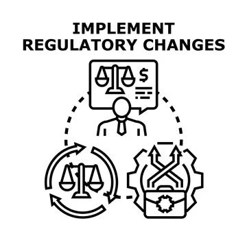 Implementing regulatory changes vector concept illustration Stock Illustration