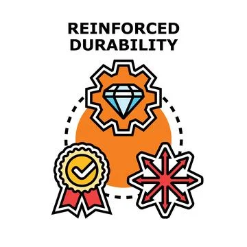 Implementing reinforced durability concept with quality and resilience Illustrazione stock