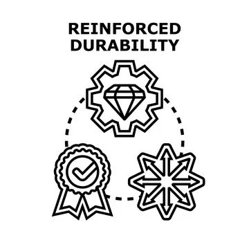 Implementing reinforced durability concept with quality and resilience Stock Illustration