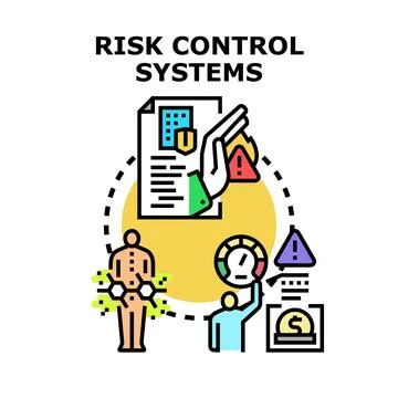 Implementing risk control systems and management process Stock Illustration