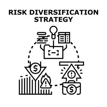 Implementing risk diversification strategy for financial investments Stock Illustration