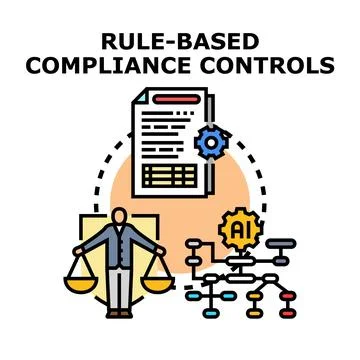 Implementing rule based compliance controls with ai technology Stock Illustration