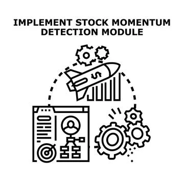 Implementing stock momentum detection module for financial analysis Stock Illustration