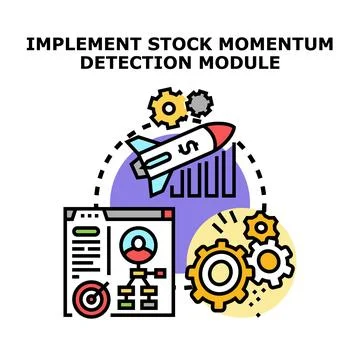 Implementing stock momentum detection module for financial analysis Stock Illustration