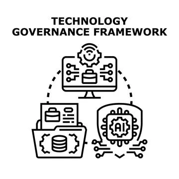 Implementing technology governance framework for digital transformation 스톡 일러스트