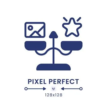 Implicit association testing black solid desktop icon Stock Illustration