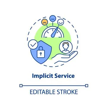 Implicit service concept icon Illustration