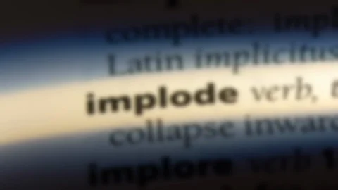 Implode word in a dictionary. Stock Footage 99560884