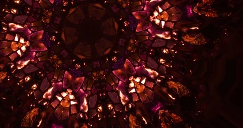 Imploding Kaleidoscope Red Jewel light flares Stock Footage 120652259