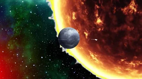 Imploding planet debris Stock Footage 86234132