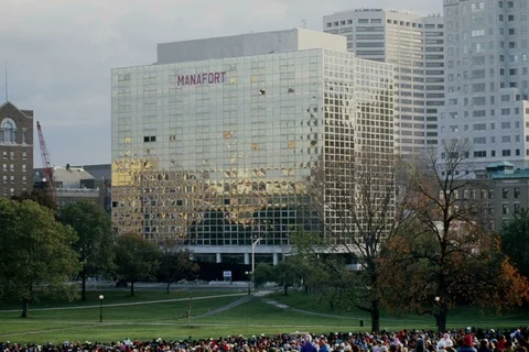 Implosion of Hilton Hotel, CT Stock Footage 86207997