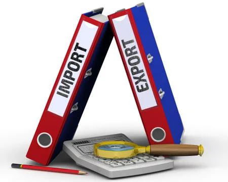 Import and export analysis Stock Illustration