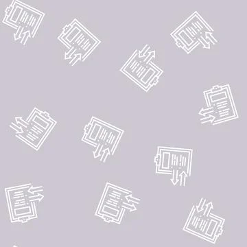 Import and export document line seamless pattern Stock Illustration