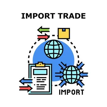 Import and export global trade concept illustration Stock Illustration