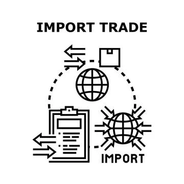 Import and export global trade concept illustration 스톡 일러스트