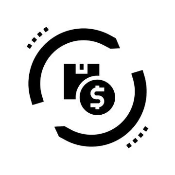 Import and export package glyph icon vector illustration Stock Illustration