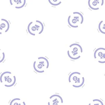Import and export package glyph seamless pattern Stock Illustration