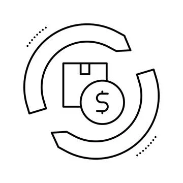 Import and export package line icon vector illustration Stock Illustration