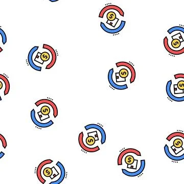 Import and export package vector seamless pattern Illustrazione stock