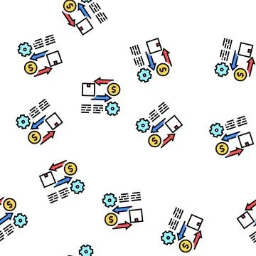 Import and export service cost vector seamless pattern Stock Illustration