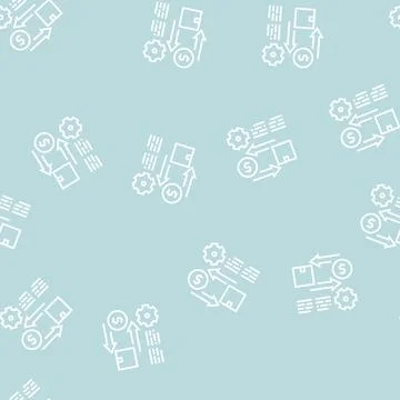 Import and export service cost line seamless pattern 스톡 일러스트