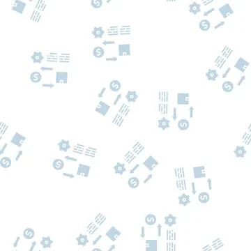 Import and export service cost glyph seamless pattern Stock Illustration